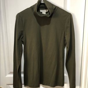 Turtle neck, small, olive green